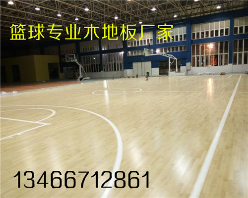 运动馆地板施工案例--宁夏灵武市第五中学篮球馆